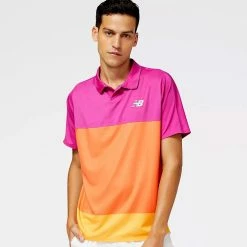 New Balance Men's Tournament Polo - Magenta Pop -Babolat shop f76564