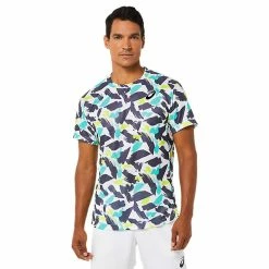 Asics Men's Match Graphic Short Sleeve - Multi/White 6 Asics Men's Match Graphic Short Sleeve - Multi/White -Babolat shop f77320