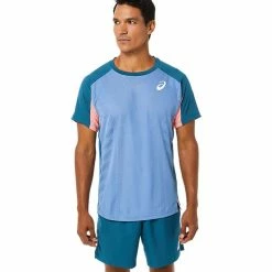 Asics Men's Match Actibreeze Short Sleeve - Light Indigo -Babolat shop f77335