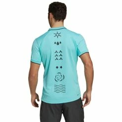 Adidas Men's Paris Freelift Polo - Pulse Aqua/Black 8 Adidas Men's Paris Freelift Polo - Pulse Aqua/Black -Babolat shop f77371