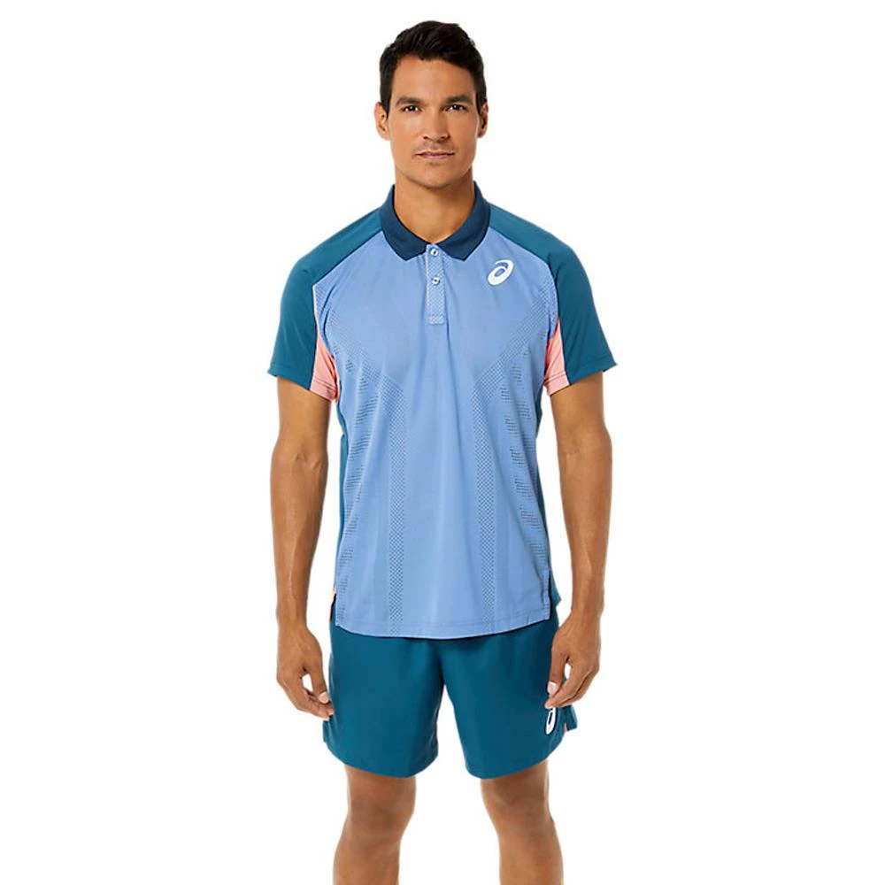 Asics Men's Match Actibreeze Polo - Light Indigo 3 Asics Men's Match Actibreeze Polo - Light Indigo - Image 3