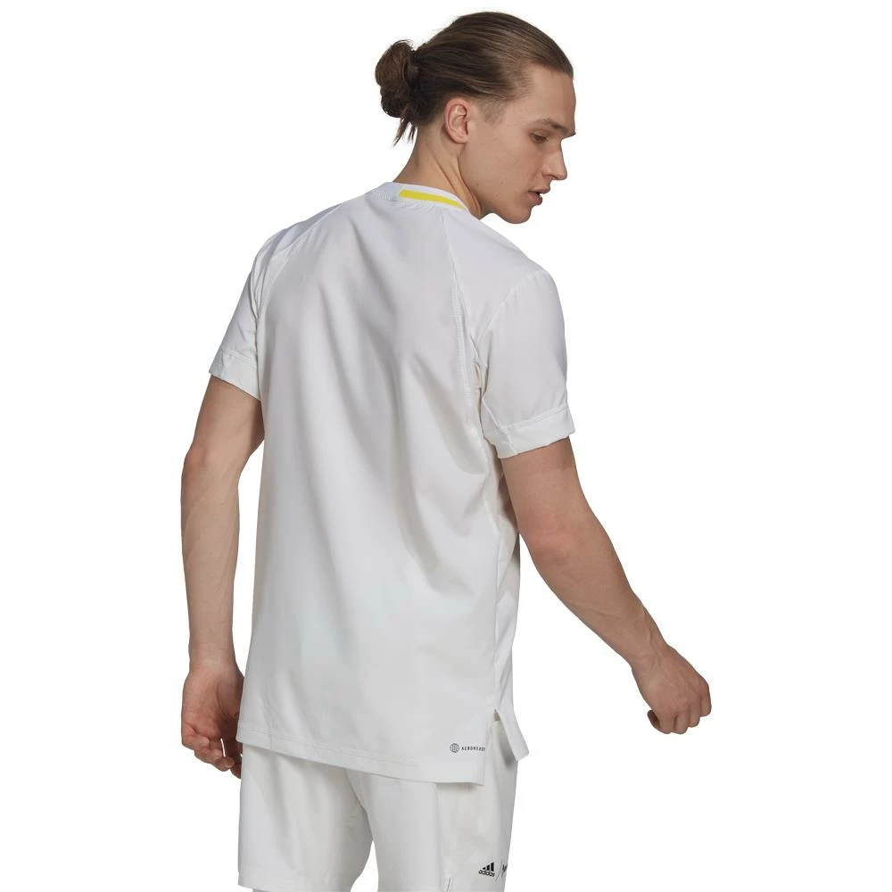 Adidas London Woven Tee - White/Impact Yellow 3 Adidas London Woven Tee - White/Impact Yellow - Image 3