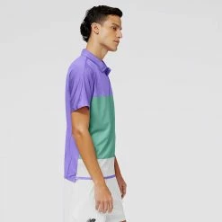 New Balance Men's Tournament Polo - Vibrant Violet/Multi -Babolat shop f78978