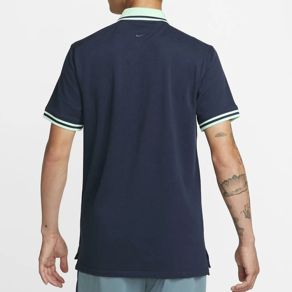 Nike Men's Heritage Slim 2 Polo - Obsidian/Mint Foam 3 Nike Men's Heritage Slim 2 Polo - Obsidian/Mint Foam - Image 3