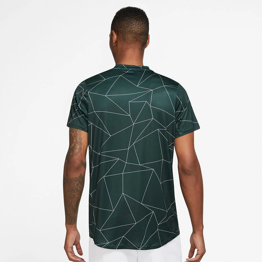 Nike Men's Advantage Print Shirt - Pro Green/White 3 Nike Men's Advantage Print Shirt - Pro Green/White - Image 3
