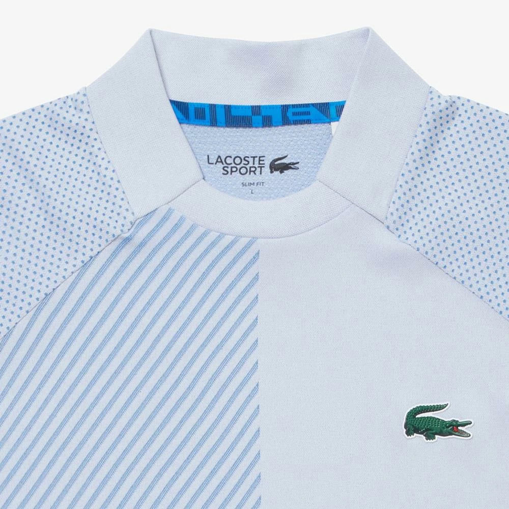 Lacoste Men's Sport Seamless Polo - Blue/White 3 Lacoste Men's Sport Seamless Polo - Blue/White - Image 3