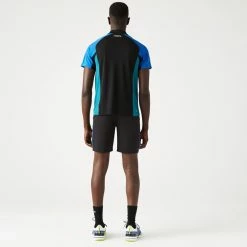 Lacoste Men's Sport Thermo Pique Polo - Black/Blue 6 Lacoste Men's Sport Thermo Pique Polo - Black/Blue -Babolat shop f80027