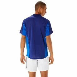Asics Men's Match Actibreeze Polo - Brilliant White/Dive Blue 8 Asics Men's Match Actibreeze Polo - Brilliant White/Dive Blue -Babolat shop f80899