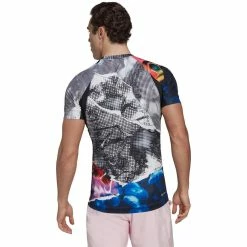Adidas Men's US Printed FreeLift Tee - White/Multi 8 Adidas Men's US Printed FreeLift Tee - White/Multi -Babolat shop f81337