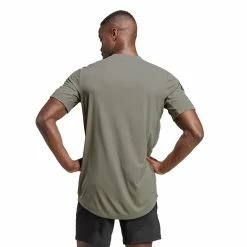 Adidas Men's Club 3 Stripe Tee - Silver Pebble Green 5 Adidas Men's Club 3 Stripe Tee - Silver Pebble Green -Babolat shop f82217