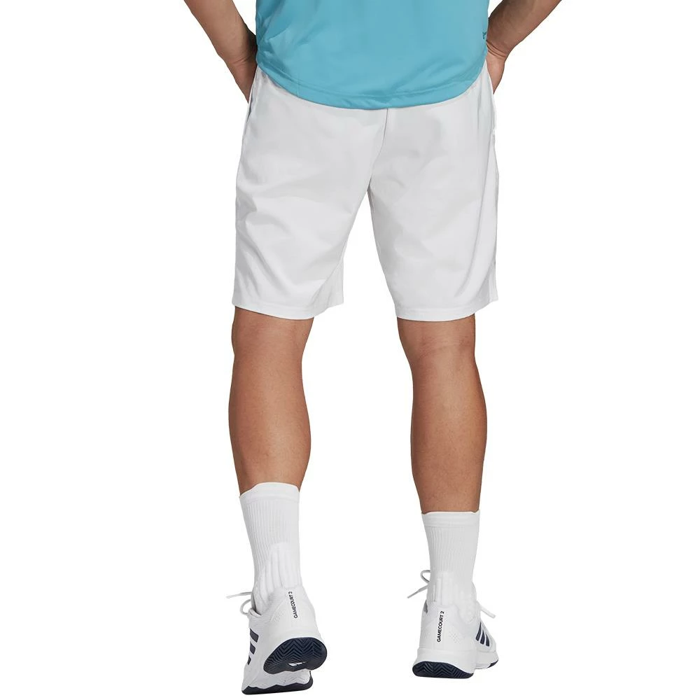 Adidas Men's Club 3 Stripe 7" Short - White 3 Adidas Men's Club 3 Stripe 7" Short - White - Image 3