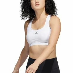 Adidas Women's PowerReact Training Bra - White -Babolat shop f82459