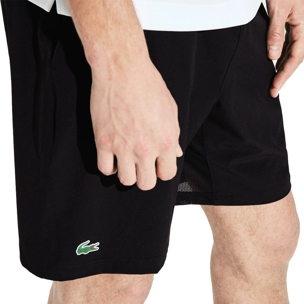 Lacoste Men's Sport Stretch Tennis Short - Black 2 Lacoste Men's Sport Stretch Tennis Short - Black - Image 2