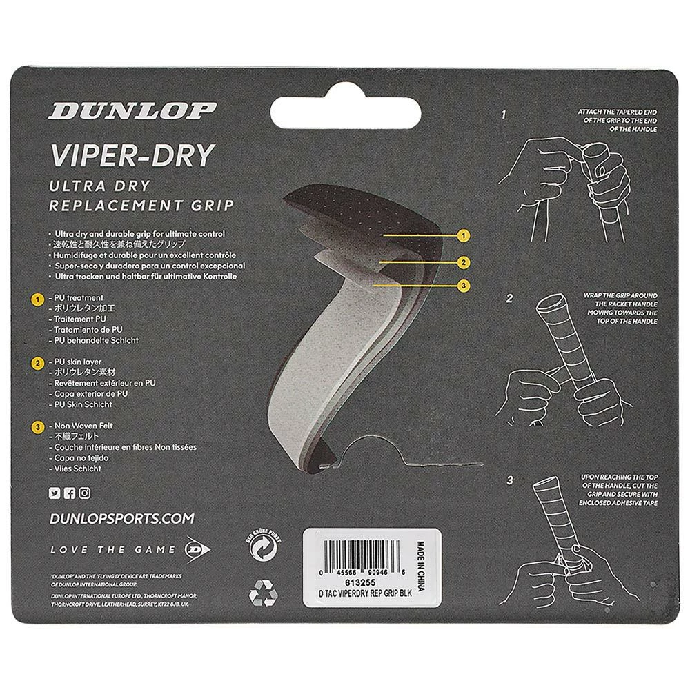 Dunlop Viper Dry Replacement Grip - Black 2 Dunlop Viper Dry Replacement Grip - Black - Image 2