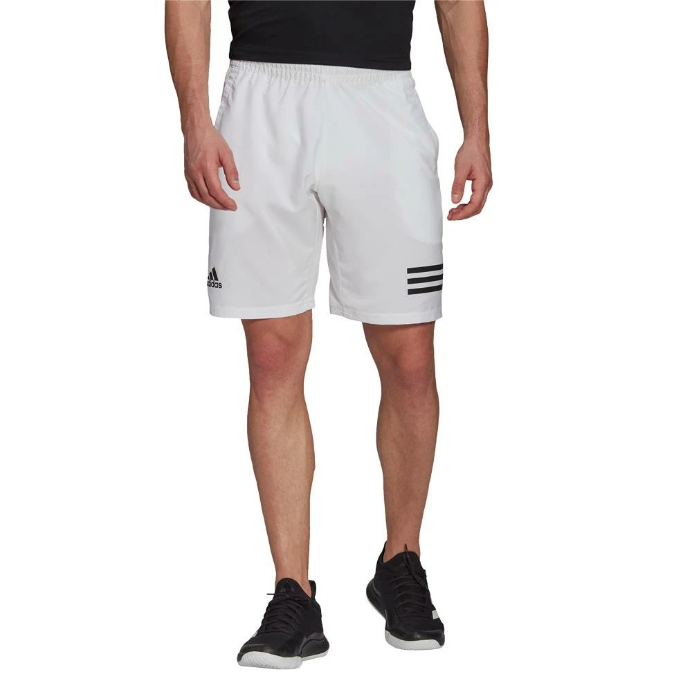 Adidas Men's Club 3-Stripes Short - White 2 Adidas Men's Club 3-Stripes Short - White - Image 2