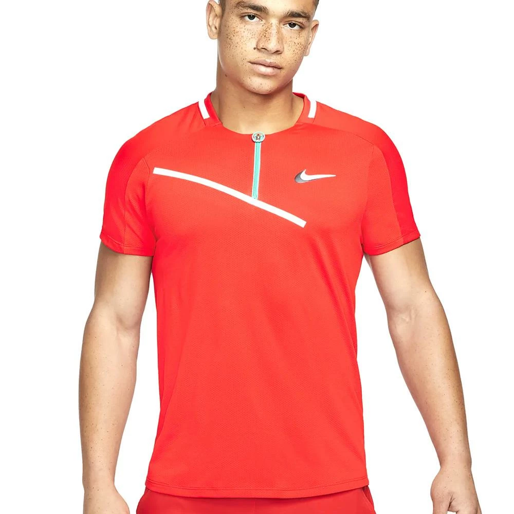Nike Men's Slam Melbourne Polo - Habanero Red/White 2 Nike Men's Slam Melbourne Polo - Habanero Red/White - Image 2