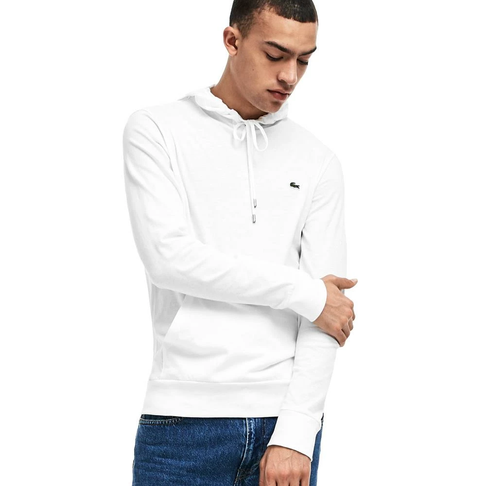 Lacoste Men's Classic Cotton Tee Hoody - White 2 Lacoste Men's Classic Cotton Tee Hoody - White - Image 2