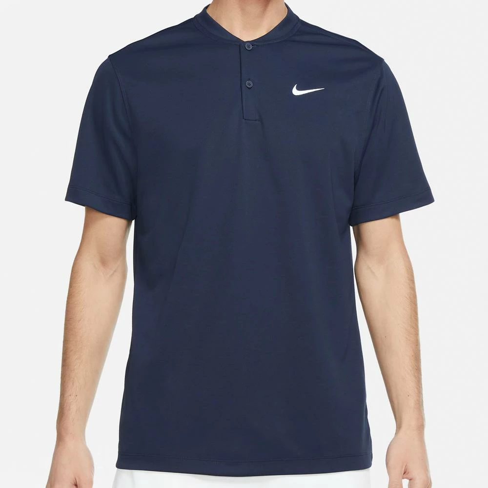 Nike Men's Blade Henley Polo - Obsidian 2 Nike Men's Blade Henley Polo - Obsidian - Image 2