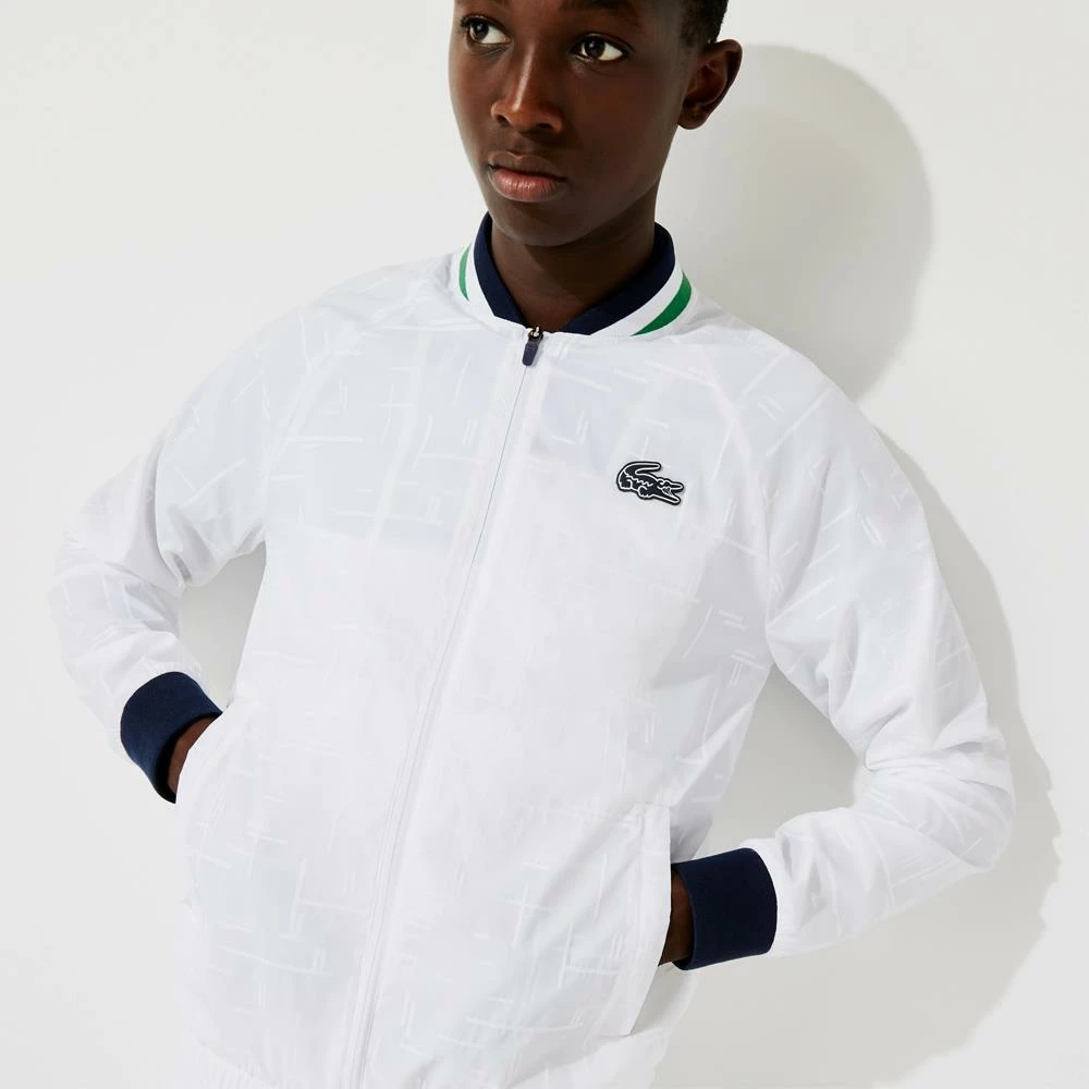 Lacoste Men's Sport Light Teddy Jacket - White/Navy Blue 2 Lacoste Men's Sport Light Teddy Jacket - White/Navy Blue - Image 2