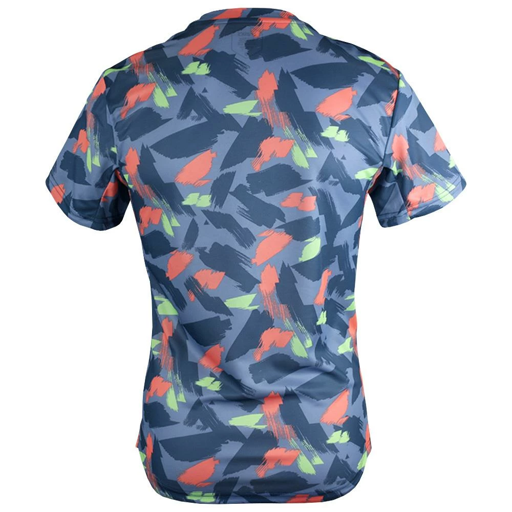 Asics Men's Match Graphic Short Sleeve - Multi/Light Indigo 2 Asics Men's Match Graphic Short Sleeve - Multi/Light Indigo - Image 2