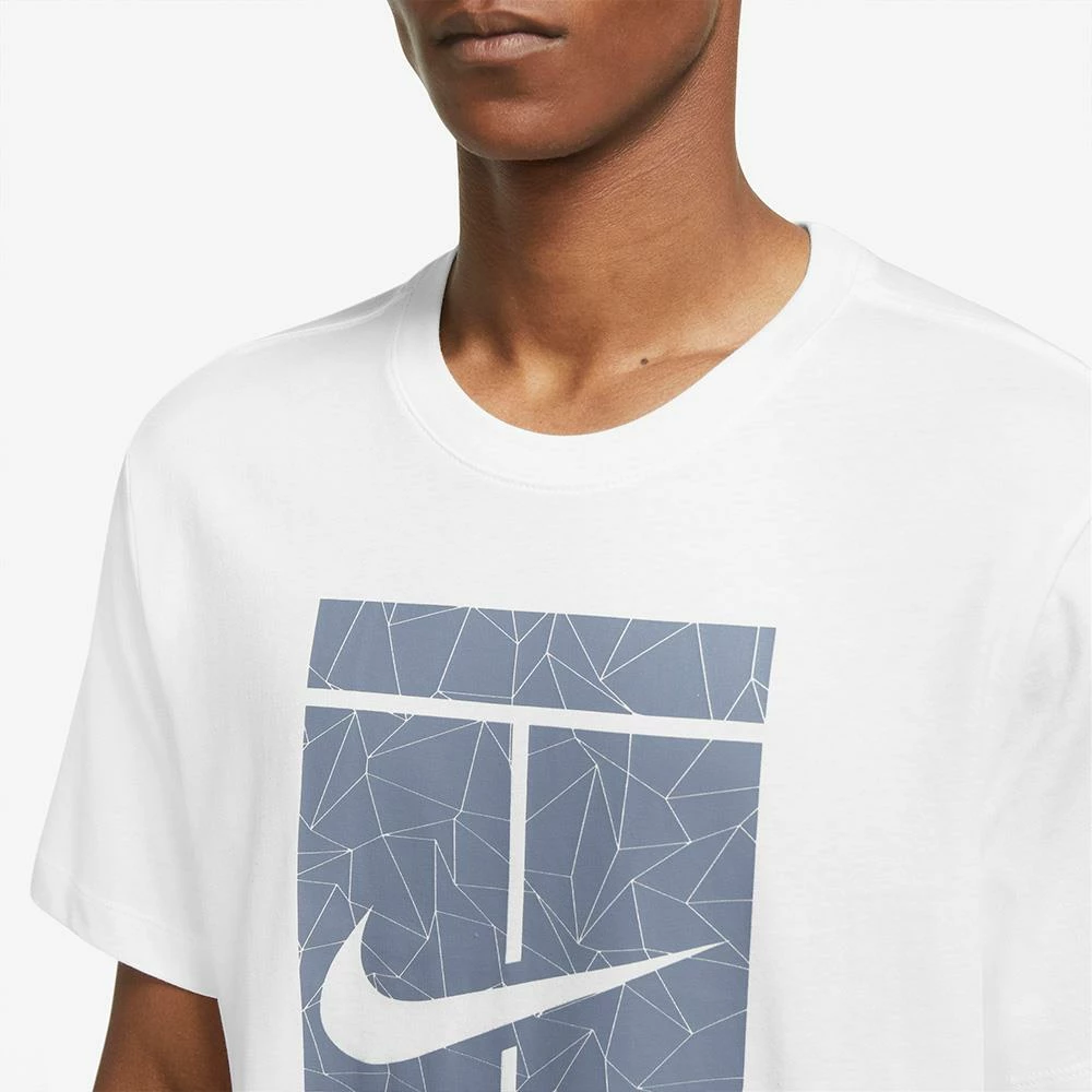 Nike Men's Seasonal Court Tee - White/Ashen Slate 2 Nike Men's Seasonal Court Tee - White/Ashen Slate - Image 2