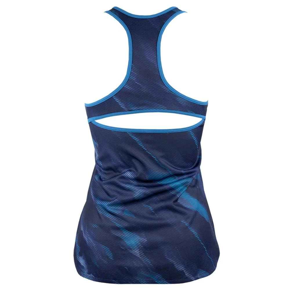 Asics Women's Graphic Match Tank - Dive Blue 2 Asics Women's Graphic Match Tank - Dive Blue - Image 2