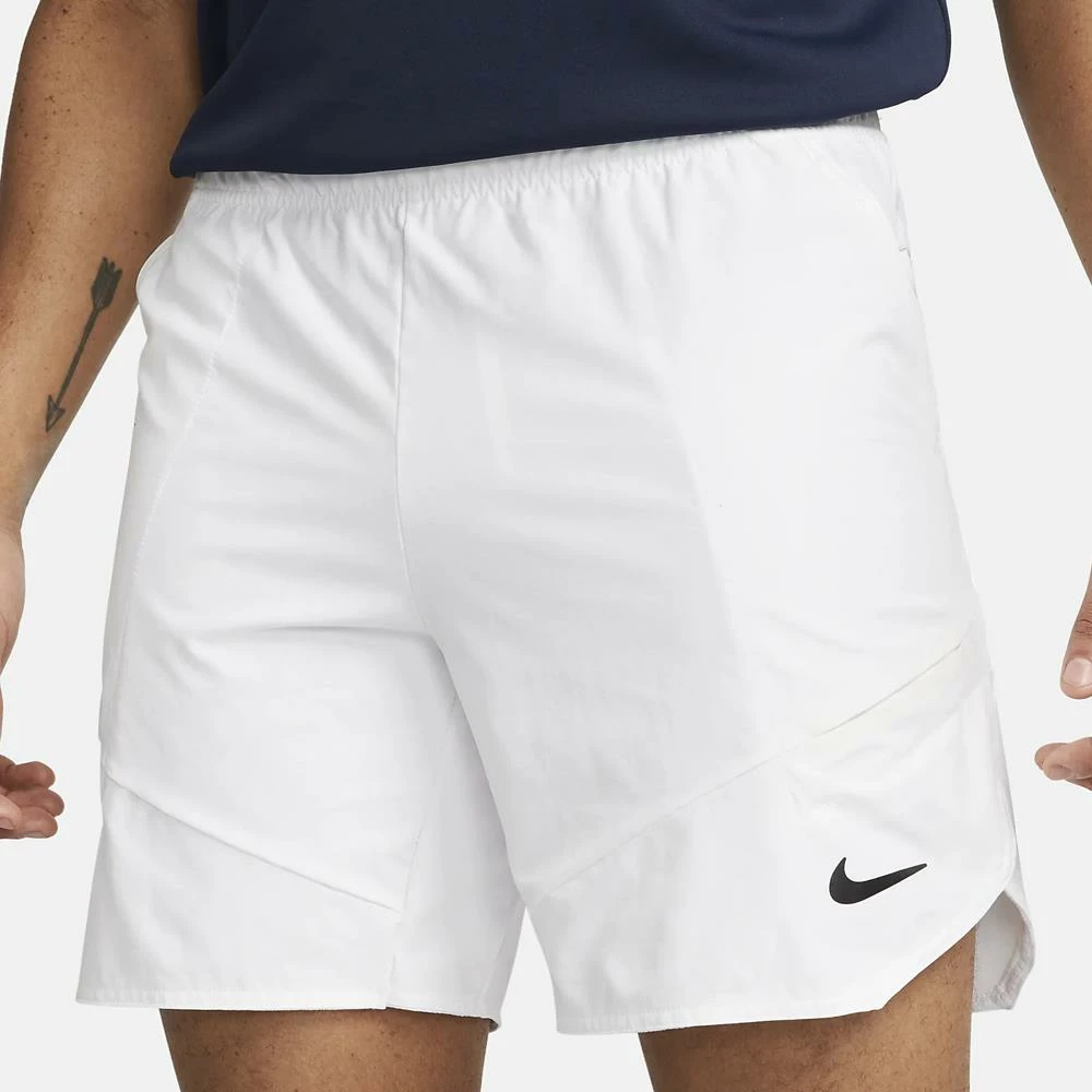Nike Men's Advantage 7" Short - White/Black 2 Nike Men's Advantage 7" Short - White/Black - Image 2