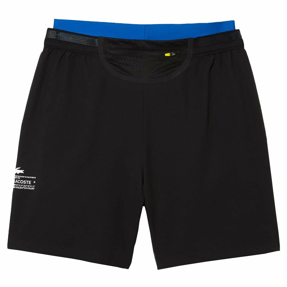 Lacoste Men's Sport 2 In 1 Shorts - Black/Blue 2 Lacoste Men's Sport 2 In 1 Shorts - Black/Blue - Image 2