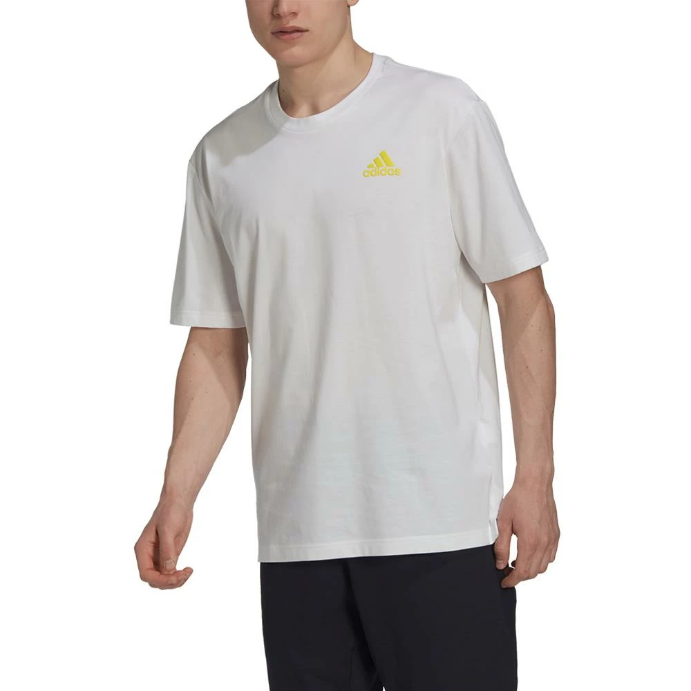 Adidas Men's Clubhouse Ballin' Tee - White 2 Adidas Men's Clubhouse Ballin' Tee - White - Image 2