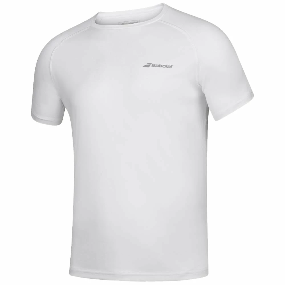 Babolat Men's Play Crew Neck Tee - White 1 Babolat Men's Play Crew Neck Tee - White