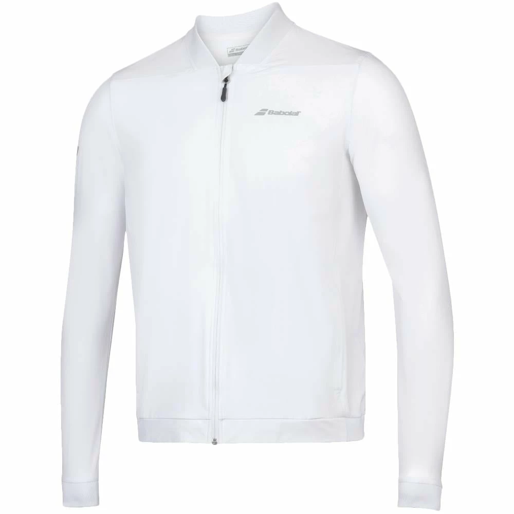 Babolat Men's Play Jacket - White 1 Babolat Men's Play Jacket - White
