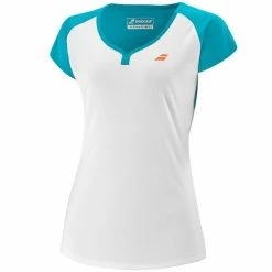 Babolat Women's Play Cap Sleeve Top - White/Blue