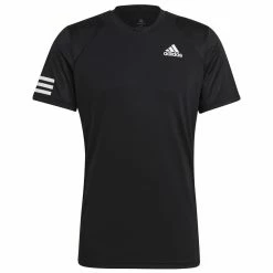 Adidas Men's Club 3 Stripes Tee - Black