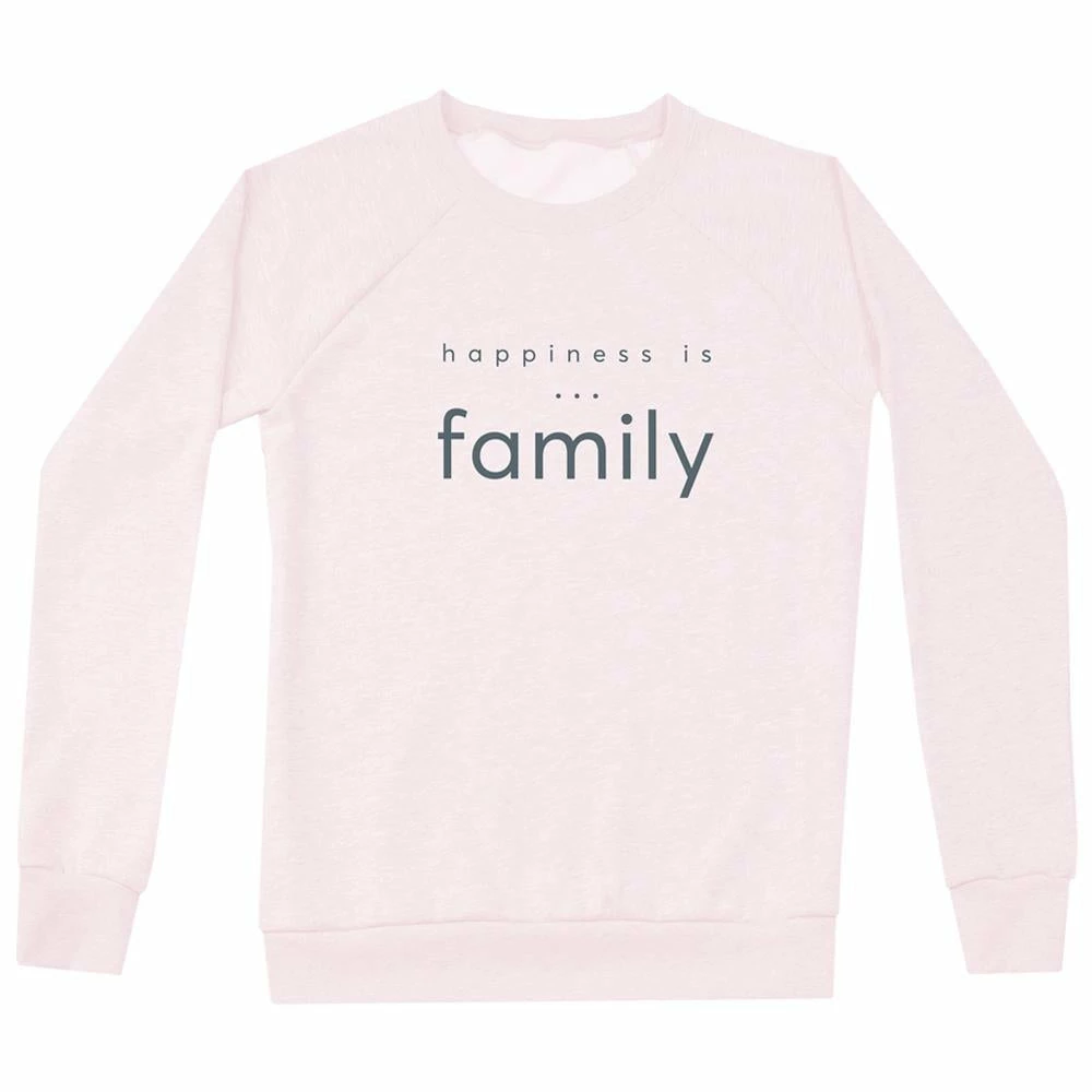 Happiness Is... Women's Family Sweatshirt - Ballet Pink 1 Happiness Is... Women's Family Sweatshirt - Ballet Pink