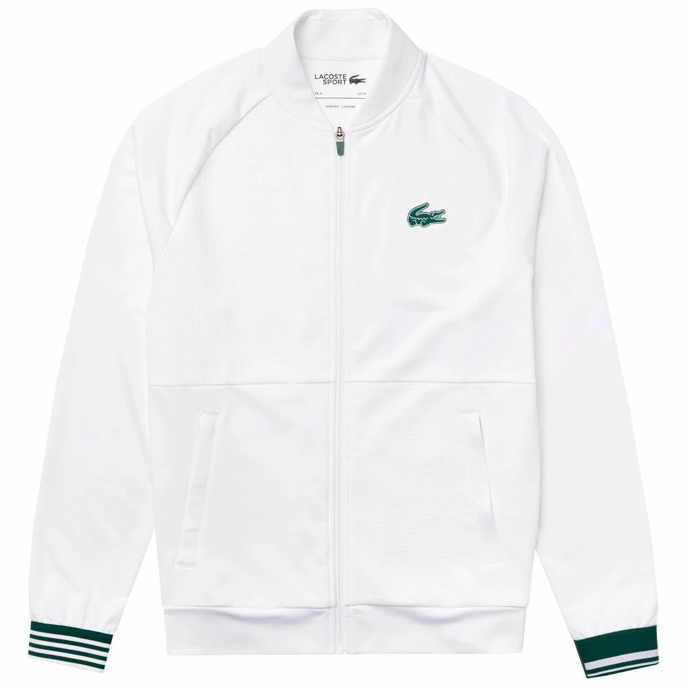Lacoste Men's Sport Technical Zip Sweatshirt - White 1 Lacoste Men's Sport Technical Zip Sweatshirt - White