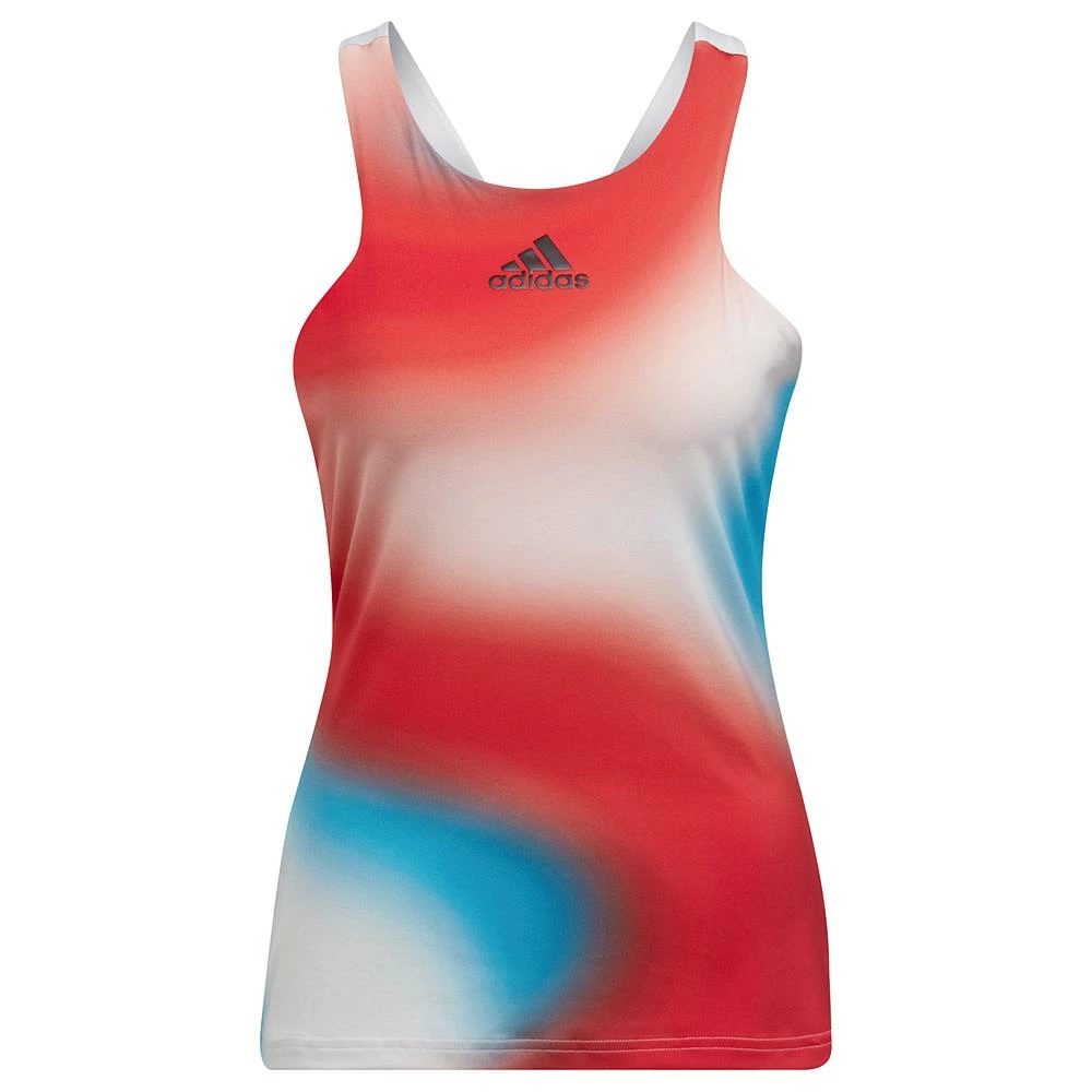Adidas Women's Melbourne Tank - Vivid Red/Sky Rush 1 Adidas Women's Melbourne Tank - Vivid Red/Sky Rush