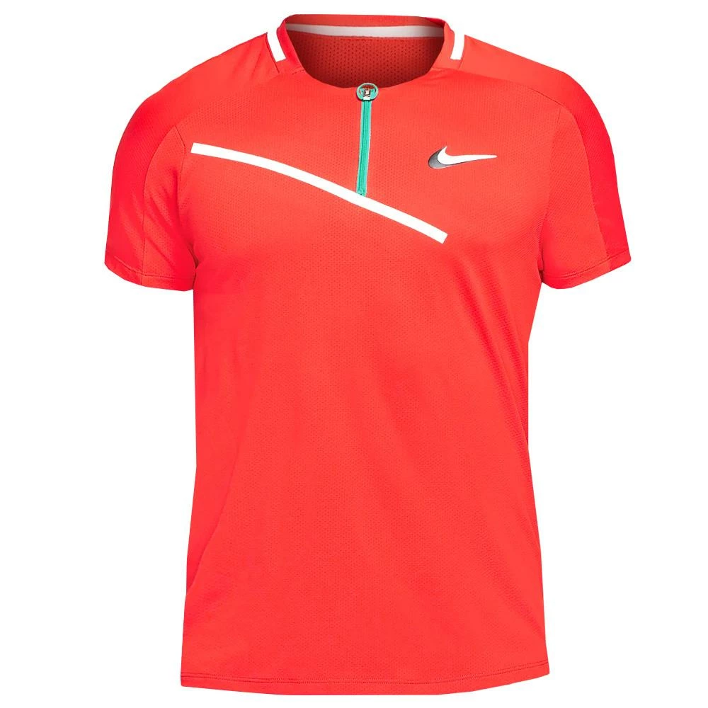 Nike Men's Slam Melbourne Polo - Habanero Red/White 1 Nike Men's Slam Melbourne Polo - Habanero Red/White