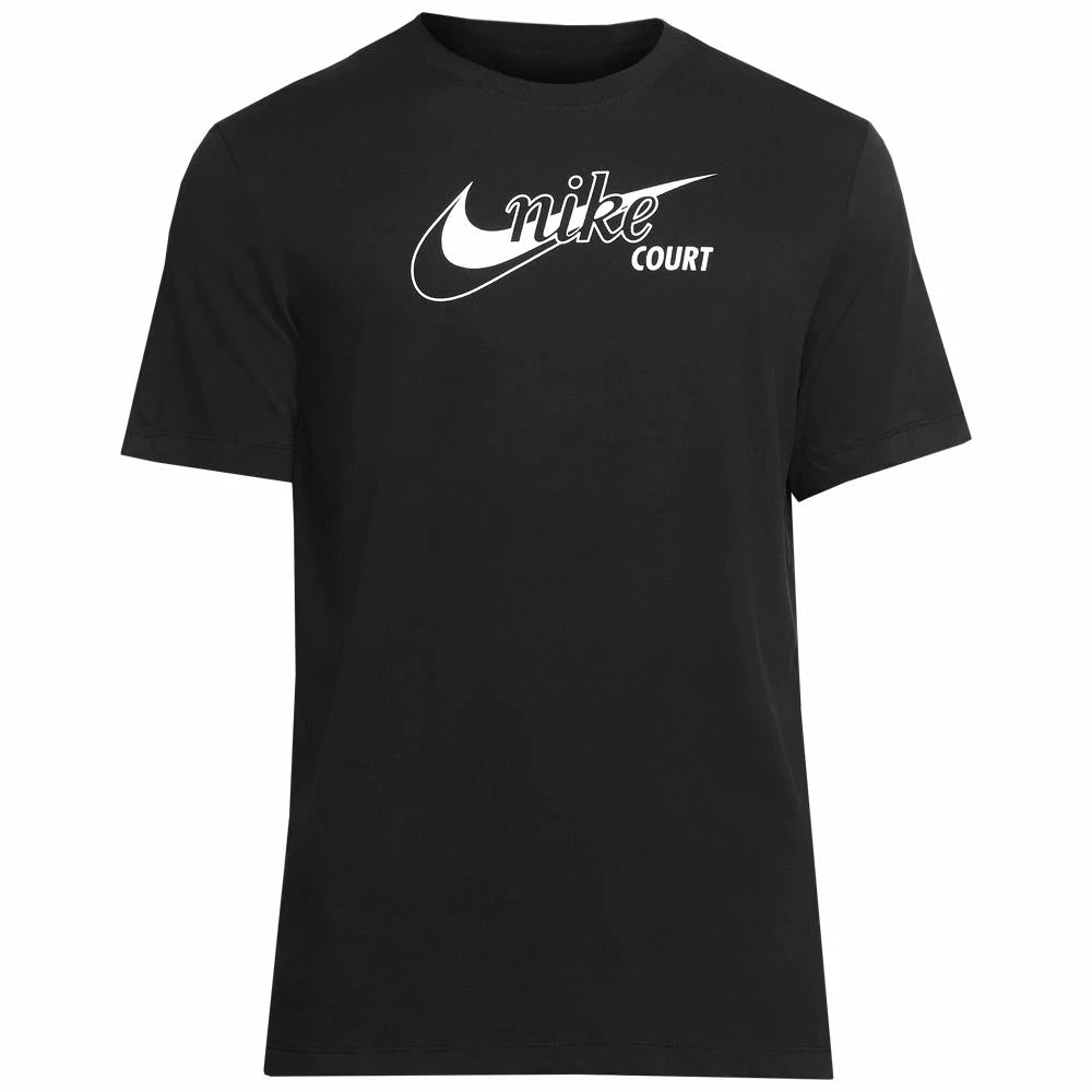 Nike Men's Swoosh Tennis Tee - Black 1 Nike Men's Swoosh Tennis Tee - Black