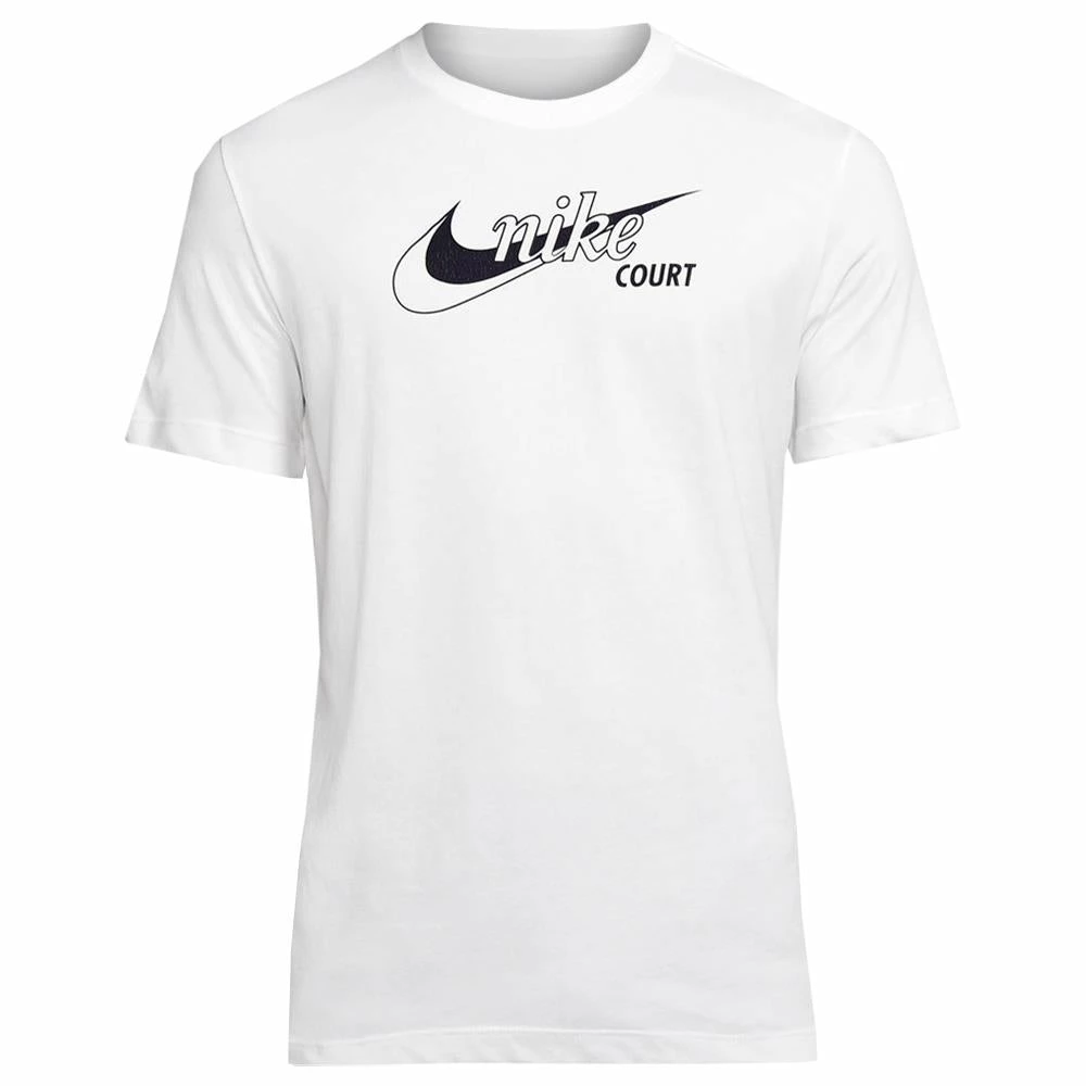 Nike Men's Swoosh Tennis Tee - White 1 Nike Men's Swoosh Tennis Tee - White