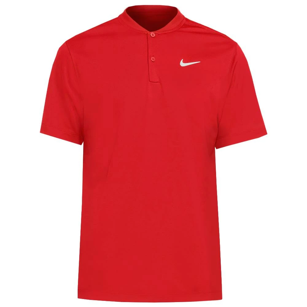 Nike Men's Blade Henley Polo - University Red/White 1 Nike Men's Blade Henley Polo - University Red/White
