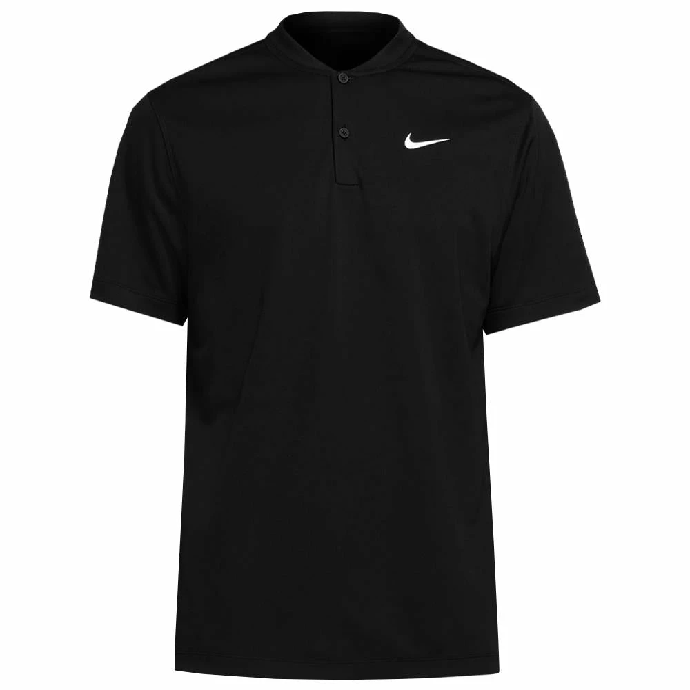 Nike Men's Blade Henley Polo - Black/White 1 Nike Men's Blade Henley Polo - Black/White