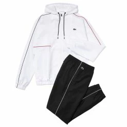Lacoste Men's Sport Crocodile Tracksuit - White/Black