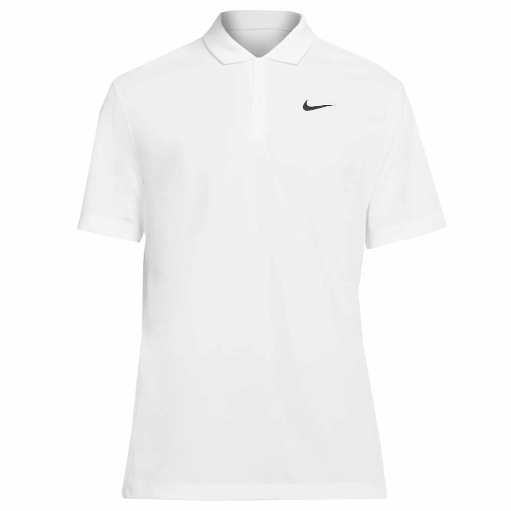 Nike Men's DriFit Solid Polo - White/Black 1 Nike Men's DriFit Solid Polo - White/Black