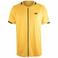 Lotto Men's Top IV Tee - Saffron/Navy Blue