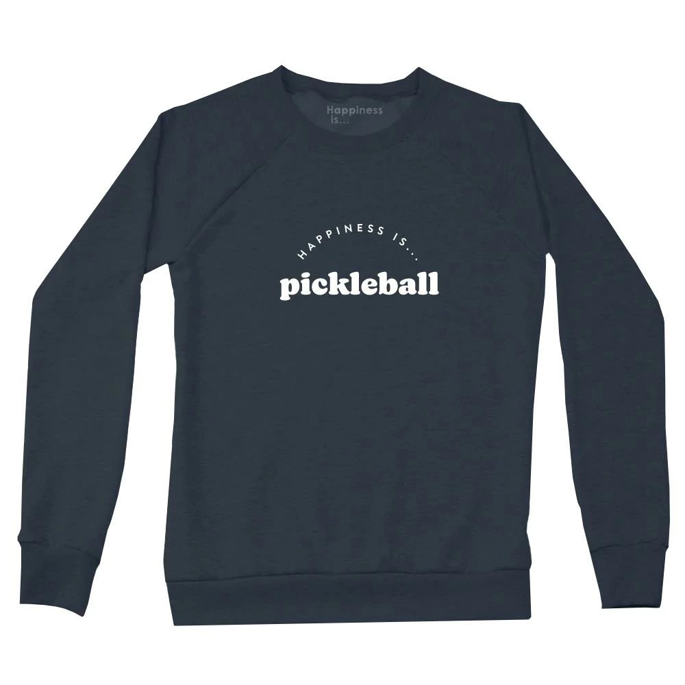 Happiness Is... Women's Pickleball Sweatshirt - True Navy 1 Happiness Is... Women's Pickleball Sweatshirt - True Navy