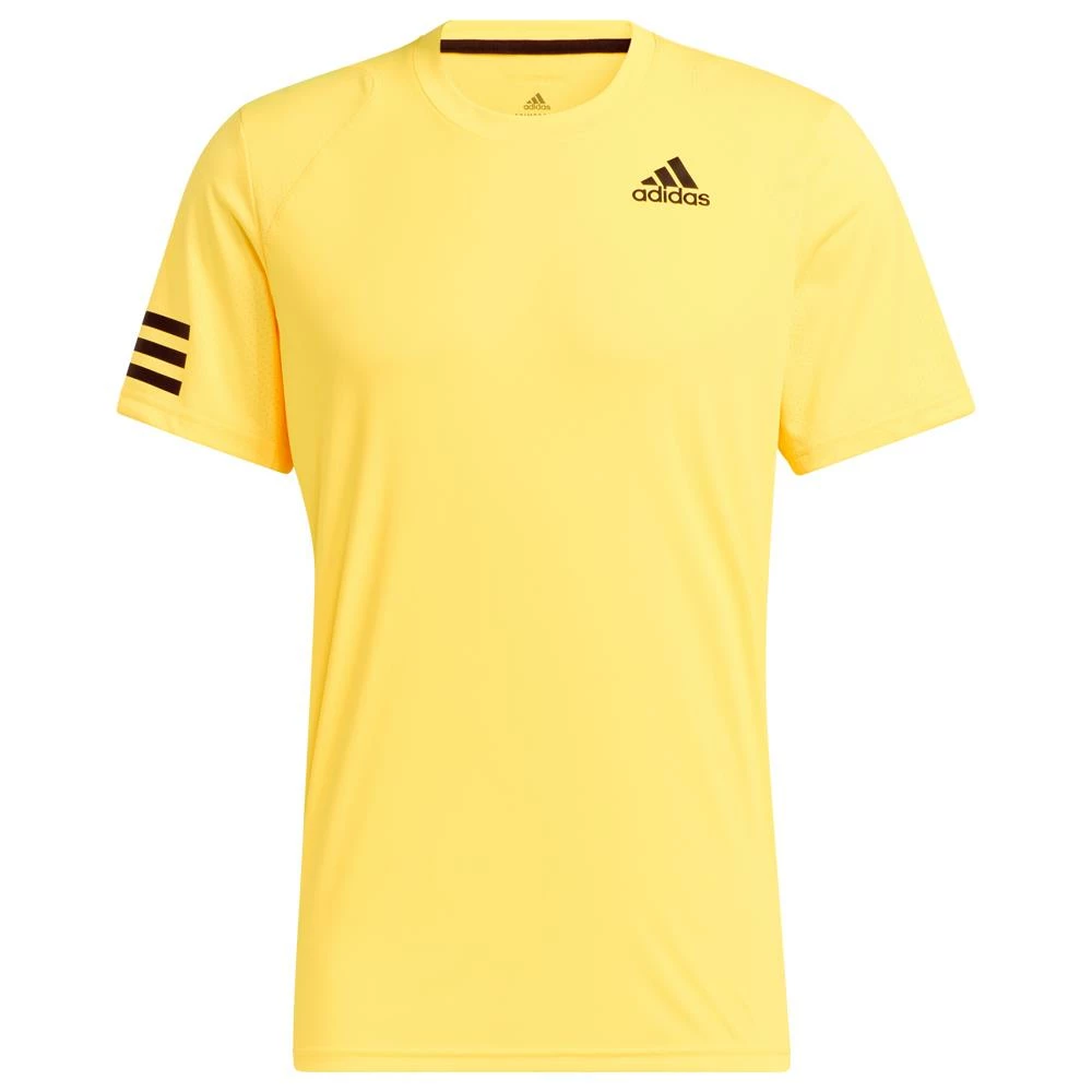 Adidas Men's Club 3-Stripes Tee - Beam Yellow 1 Adidas Men's Club 3-Stripes Tee - Beam Yellow