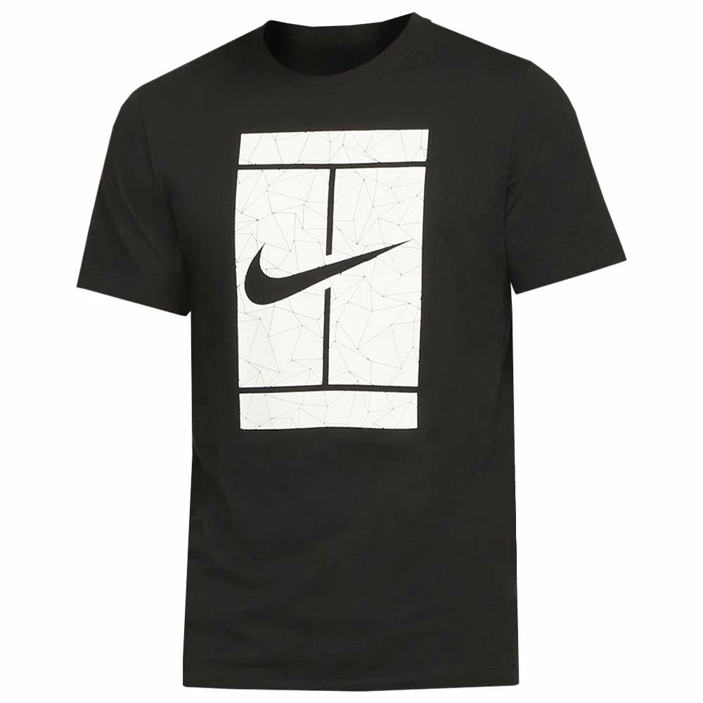 Nike Men's Seasonal Court Tee - Black/White 1 Nike Men's Seasonal Court Tee - Black/White