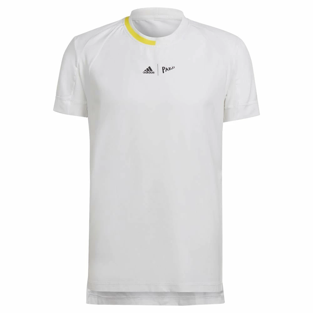 Adidas London Woven Tee - White/Impact Yellow 1 Adidas London Woven Tee - White/Impact Yellow