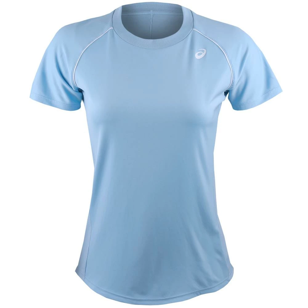 Asics Women's Court Piping Shirt - Arctic Blue 1 Asics Women's Court Piping Shirt - Arctic Blue