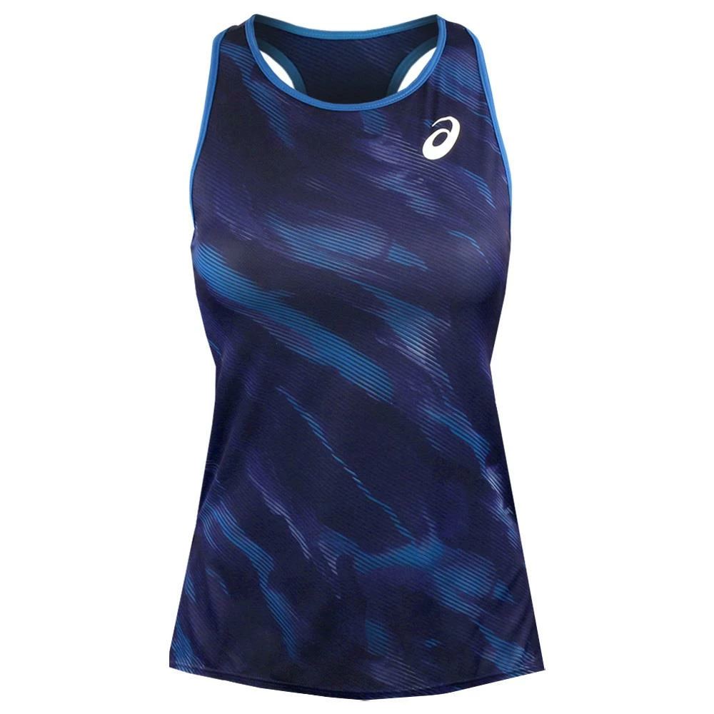 Asics Women's Graphic Match Tank - Dive Blue 1 Asics Women's Graphic Match Tank - Dive Blue
